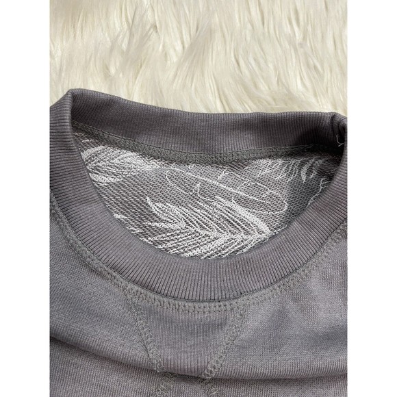Jaxsea Womens Aloha Paradise Reversible Sweatshirt Grey Taupe NWT Size XL - Picture 8 of 11